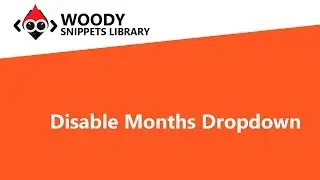 Disable Months Dropdown