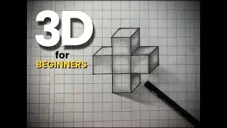 How to Draw a 3D Drawing on Paper for Beginners | Easy 3D Art Step by Step