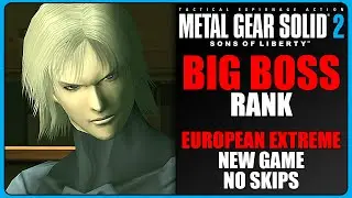 Metal Gear Solid 2 - Big Boss Rank | First Time, New Game, No Skips, NGOID