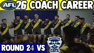 MINOR PREMIERS!!!- AFL 26 Coach Career | Richmond vs Geelong | Round 24 2025