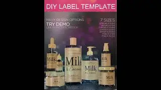 Combo: Editable Cosmetic Product Label Design Templates | Printable Beauty Label Templates | Labels