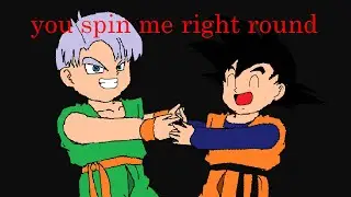 you spin my head right round meme//dragon ball meme//goten and trunks (not ship) trend