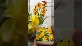 🌼 Hand Painted Narcissus Mug