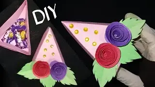Cake Slice Box | Origami Cake Slice Box Tutorial | How to make Paper Cake Slice Box 