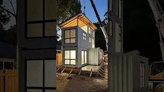 Container to FARMHOUSE 🏠🔨 #shorts #construction  #asmr #timelapse #diy #farmhouse #viral