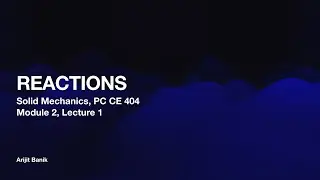Reactions of Simply Supported Beam under Point Loads I Lecture 1 I Solid Mechanics I Arijit Banik