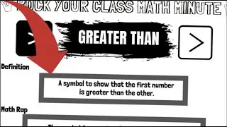 GREATER THAN - Rock Your Class Math Minute Video #rockyourclass #etienne #educorock