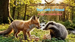Baby Fox Learns to Share Toys with a Friend | A Cozy Fox Family Story