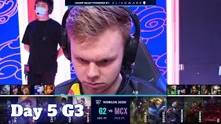 G2 vs MCX | Day 5 Group A S10 LoL Worlds 2020 | G2 eSports vs Machi Esports - Groups full game