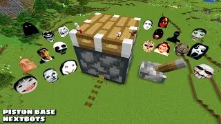 SURVIVAL PISTON HOUSE WITH 100 NEXTBOTS in Minecraft - Gameplay - Coffin Meme