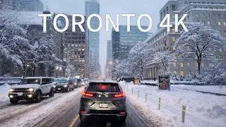 Driving in Winter Snow Storm in Toronto Downtown 2026 &ndash; Canada 4K