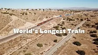 Worlds longest Train   BNSF   Drone shot of incredible miles long train
