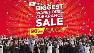 The Biggest Warehouse Clearance Sale! UPTO 90% OFF.