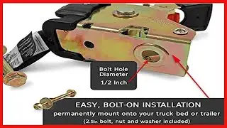 Quality product -  2 Quick n Easy AutoRetract Strap Cargo Tie Downs - Retractable 1 Inch x 9 Ft Bolt