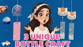 DIY japanese wind chime 🎐 || wall hanging || Home decor craft || Bottle craft ideas &lrm;⁨@nainsparkle
