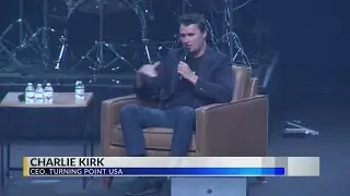 Supporters, protesters attend Charlie Kirk speech at Albuquerque church