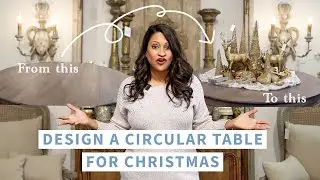 Round Farmhouse Tablescape | How to Design a Circular Table For Christmas | Amitha Verma