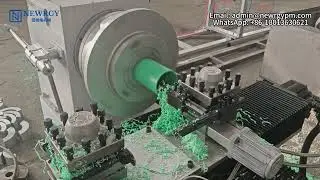 Plastic pipe threading machine