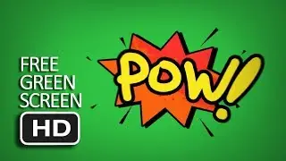 Free Green Screen - POW! Comic Text Effect Animated