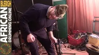 How to attach a djembe strap, and stands - African Drumming Online Blergh #4