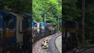 11097 Pune Ernakulam Poorna Express through Braganza Ghat!!#shorts #railway