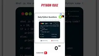 Python Coding Challenge Day - 53 | What is the output of the following Python Code?  