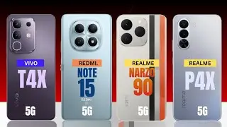 Realme P4x vs Realme Narzo 90 vs Redmi Note 15 vs Vivo T4x 5G 🔥 Best 5G Phone 2025 | Full Comparison