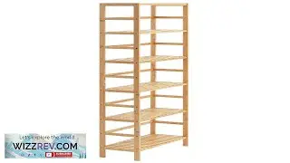 VEVOR 6 Tier Bamboo Shelf Open Wood Bookshelf Display Storage Rack Organizer Freestanding