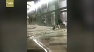 A heavy thunder storm hit Chengdu in the southwest of China
