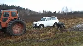 Т-40АМ vs Застрявшая Нива
