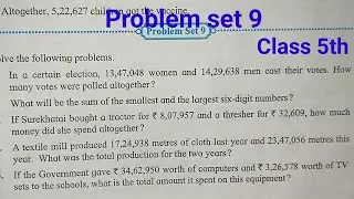 Problem set 9 class 5th maths | Addition and Subtraction