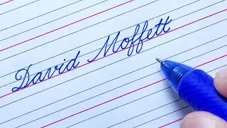 How to write David Moffett Name in cursive handwriting | Beautiful name in cursive writing