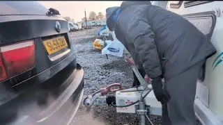 How to hitch a caravan to a car @BMW @bailey Olympus #bridlington #wintercamping #holiday #bmw 