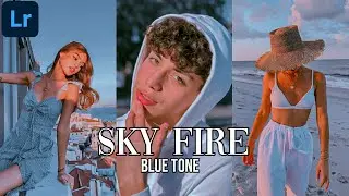 Sky Fire Preset - Lightroom Mobile Blue Tone Preset Tutorial - Bright Blue