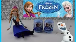 ***Disney Frozen Anna Doll Unboxing & Frozen Surprise Capsules***
