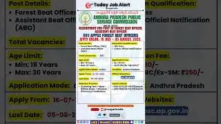 APPSC FBO & ABO Recruitment 2025 | 691 Forest Beat Officer Posts | Apply by Aug 5 #shorts #appsc