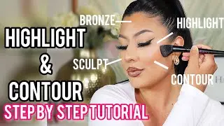 HOW I HIGHLIGHT AND CONTOUR FOR OUTDOOR LIGHTING | STEP BY STEP TUTORIAL | Alma Rivera Beauty