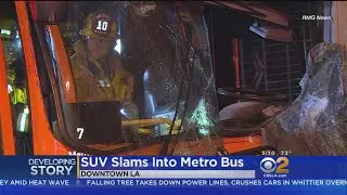 8 Injured After SUV Slams Into Bus In Downtown LA
