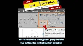 How to change Text Direction with Ribbon Menu in MS Word
