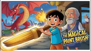 'When Paintings Come to Life |The Magic Paintbrush Story' |Animated moral story for kids |Fairy tale