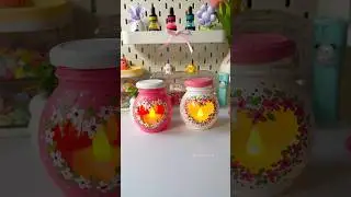 Painting on Glass Jar #artshorts #shortviral #diy #painting #acrylicpainting #artandcraft