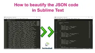 How to beautify the JSON code in Sublime Text