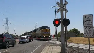 UP 9925 Stockton Turn Hauler With GP38-2 North - Power Inn Rd. Railroad Crossing (Sacramento CA)