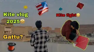 First kite vlog 2025🤩|| Gattu?🤔|| Kites fight😁|| Patangbaazi🪁 (@punit_k_vlogs )