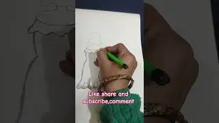 Drawing video/ easy sketch girl/ sketching tips/ cute dress/ drawing ideas/ cindrella dress