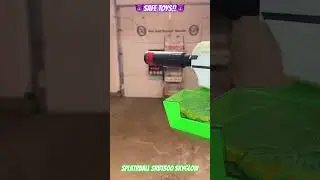 DEMO2😈CUSTOM #2 NEW!😈 Splatrball SRB1300 Skyglow Gel Ball Blaster - MP5 Stock - Threads - Tracer!!😈