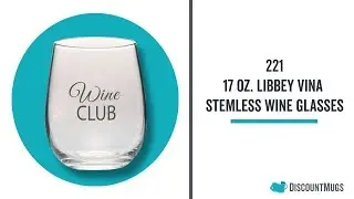 Custom 17 oz. Libbey Vina Stemless Wine Glasses