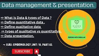 data management and presentation in urdu| Post-Rn 2nd semester| Unit#10, part 2 | epidemiology |