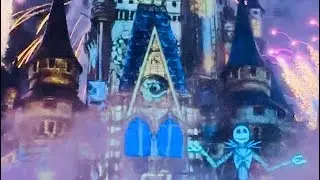 Disney Halloween Fireworks at Magic Kingdom! Castle Lights! #4k #disneyworld #halloween #subscribe