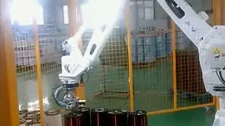 welding wire rolls coils palletizing equipment robot type palletizer